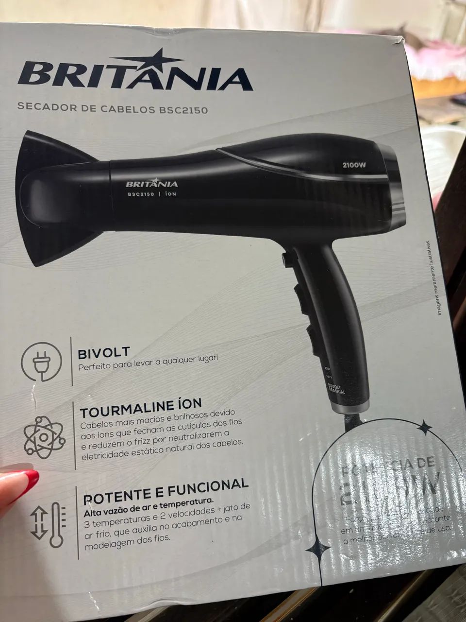 Secador na caixa 