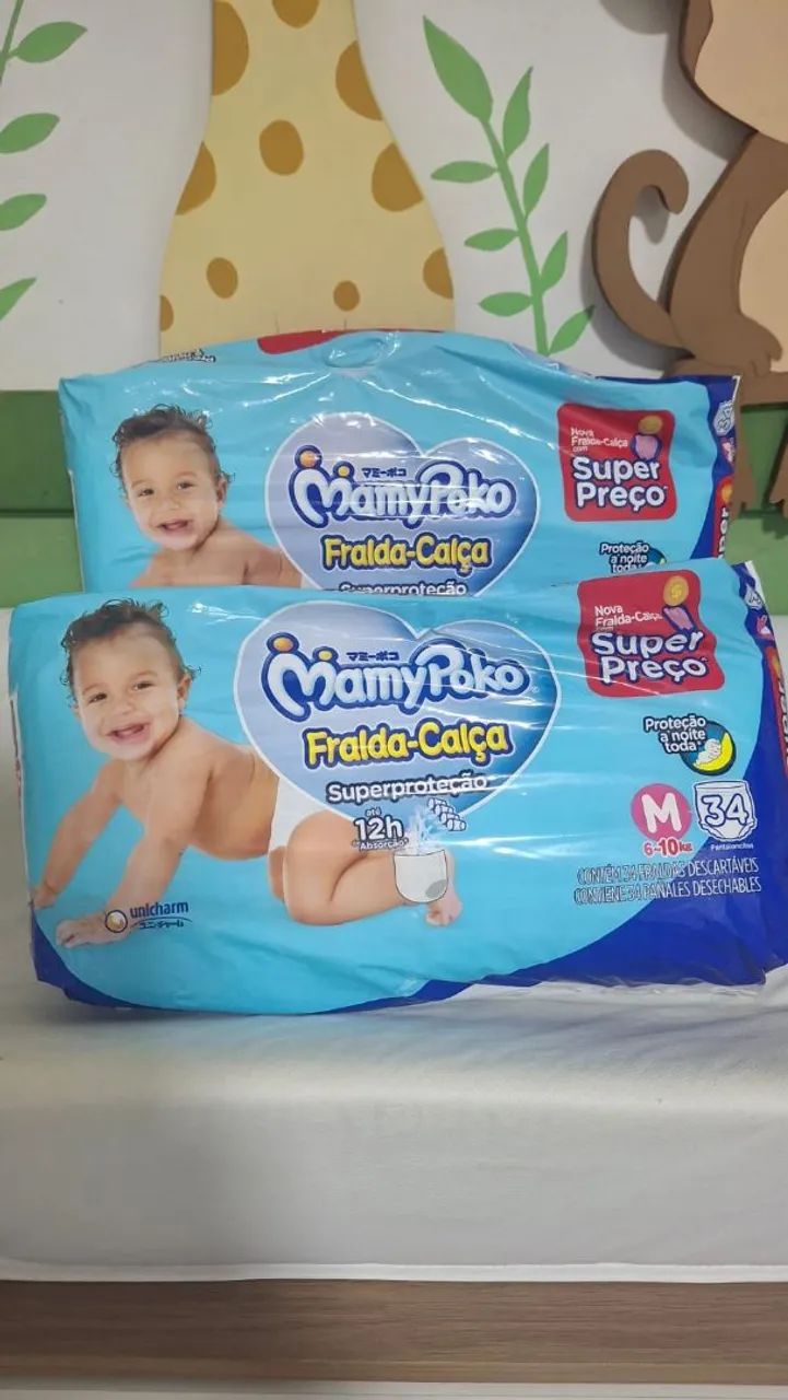 Vendo 4 pacotes de fralda