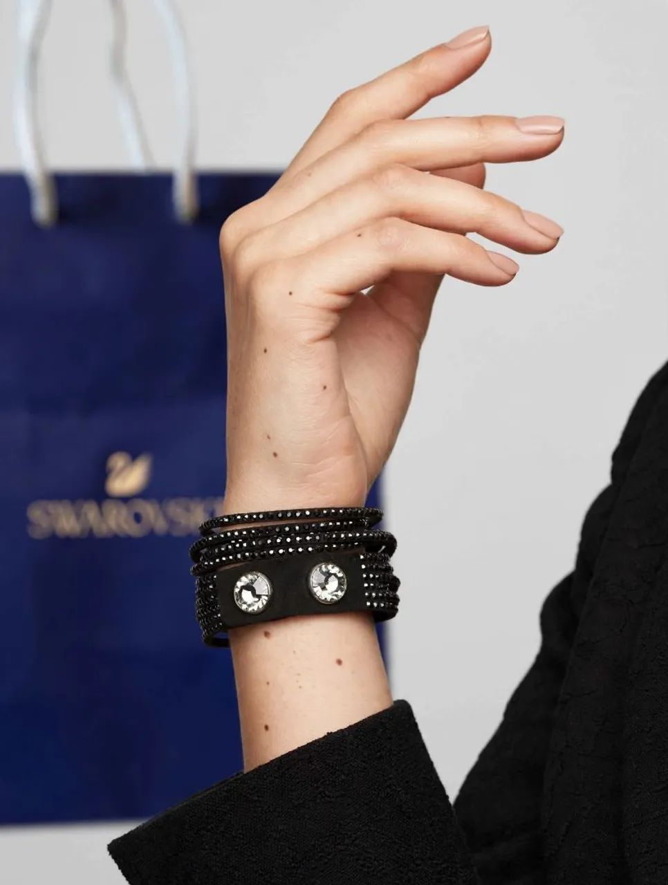 Pulseira Swarovski Original Slake Black Jet Hematite - Descontinuada