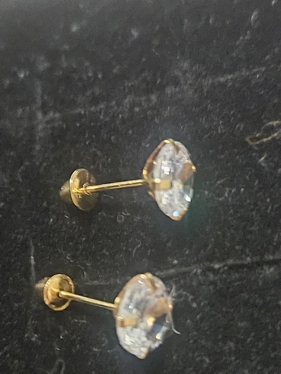 Brinco ouro 18k com pedra - Foto 2