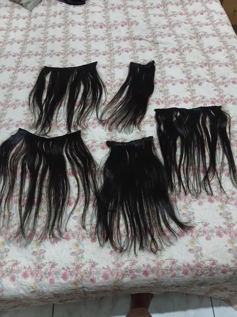 5 telas cabelo humano 40 cm  - Foto 3