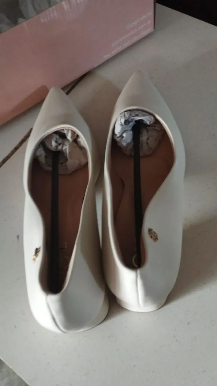 Scarpin social branco 