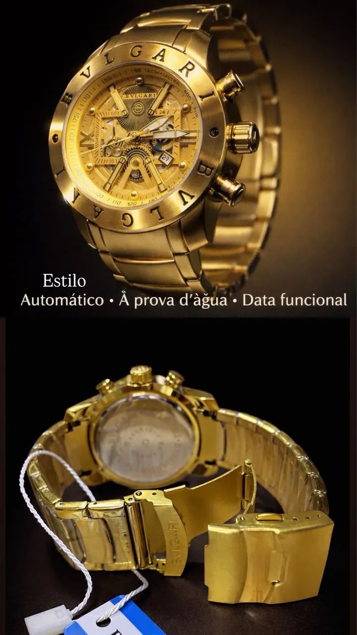 BVLGARI estilo automático linha premium 
