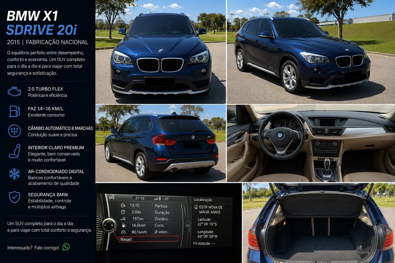 BMW X1 sdrive 20i Active flex 2015