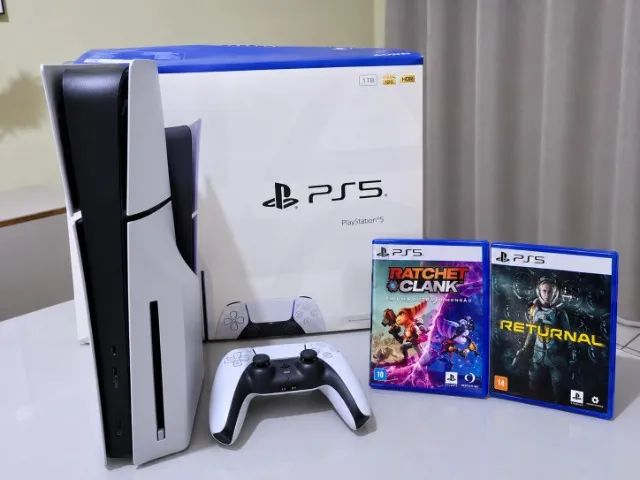 PS5 SLIM 1TB + 4 JOGOS - Foto 4
