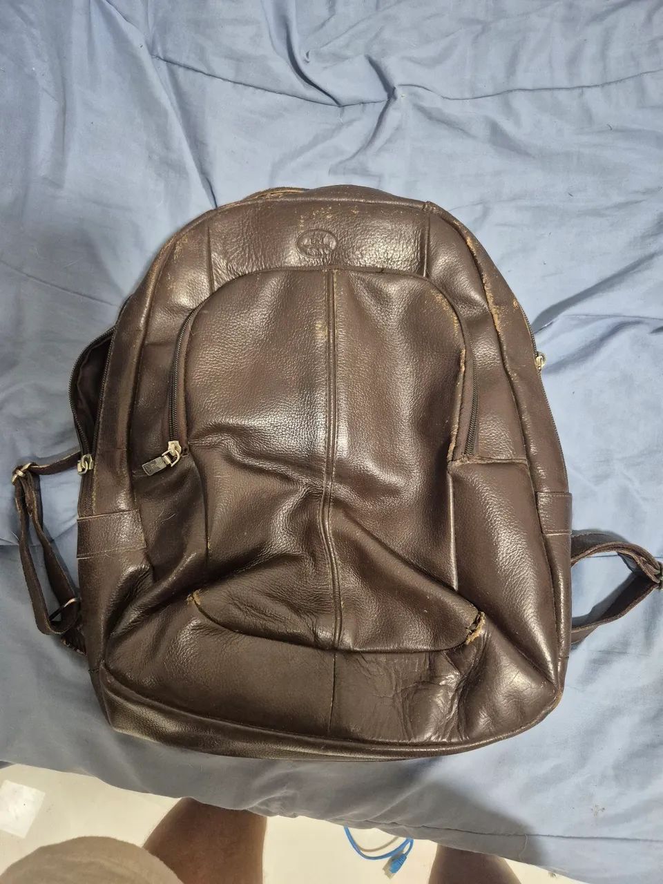 Mochila Em Couro Legítimo