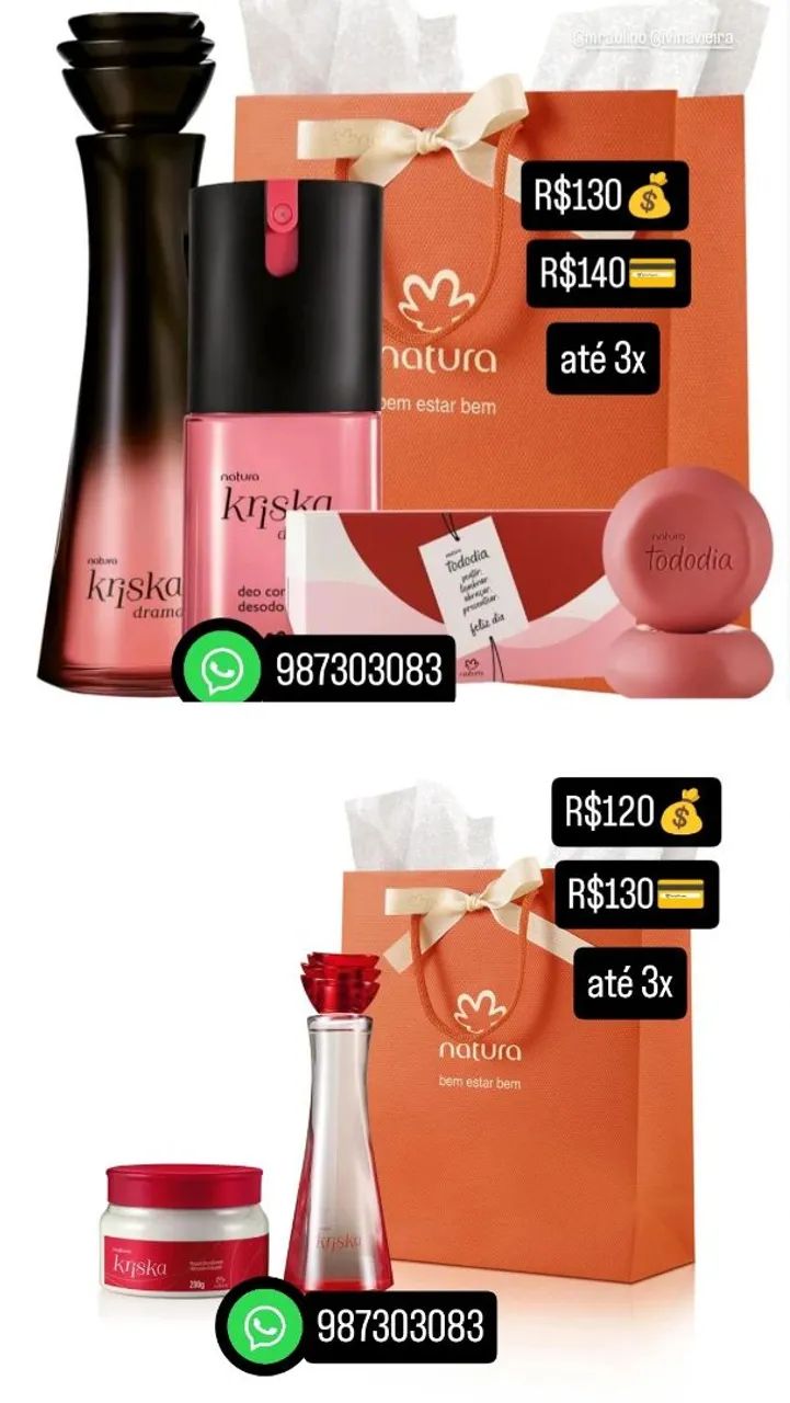 Kit Kriska Natura - Perfume + Loção Corporal
