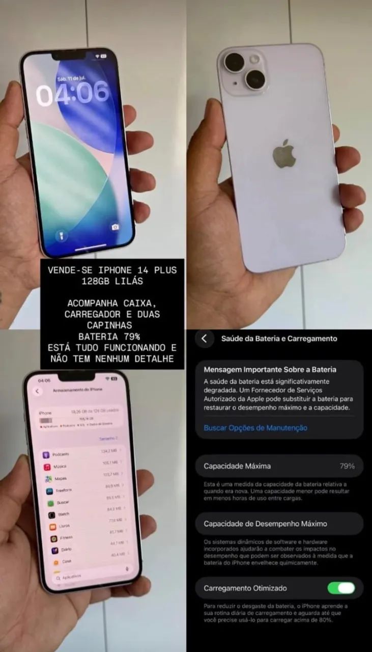 iPhone 14 Plus 128 gigas valor imperdível  - Foto 4