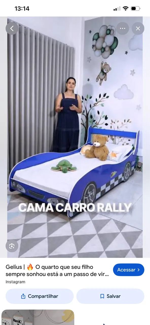 Cama infantil carro