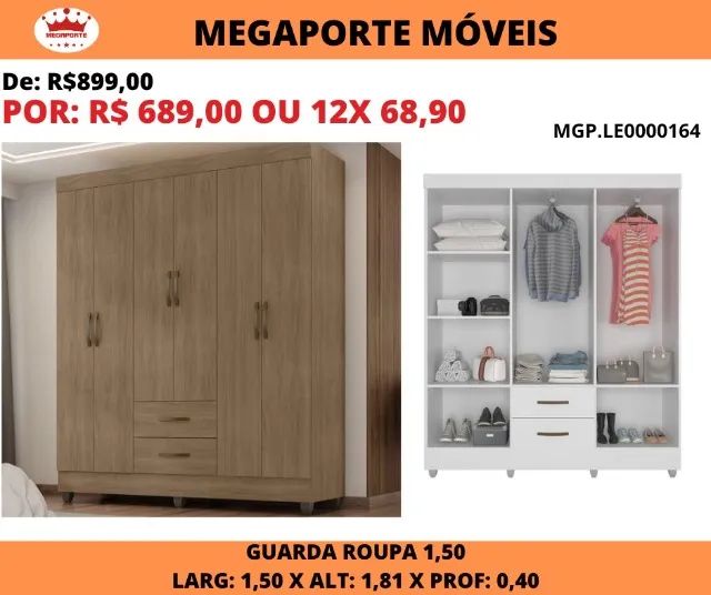 GUARDA ROUPA 6 PORTAS  - Foto 2