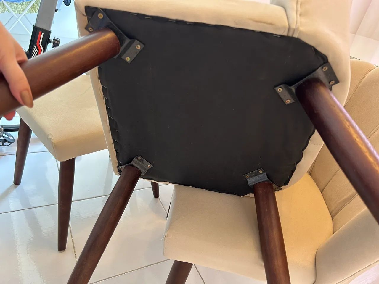 Cadeiras pétala estofadas - Foto 3