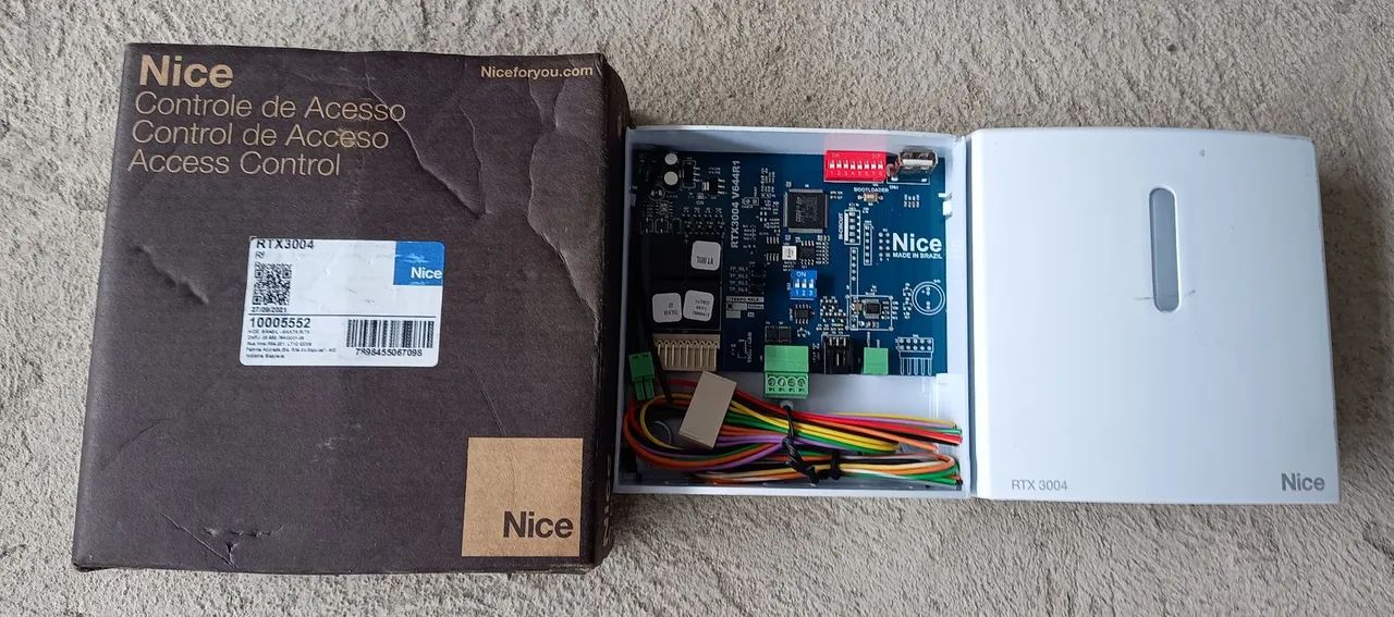 Vendo Receptor RF Nice Linear RTX 3004 P/ Controle Remoto, novo na caixa.