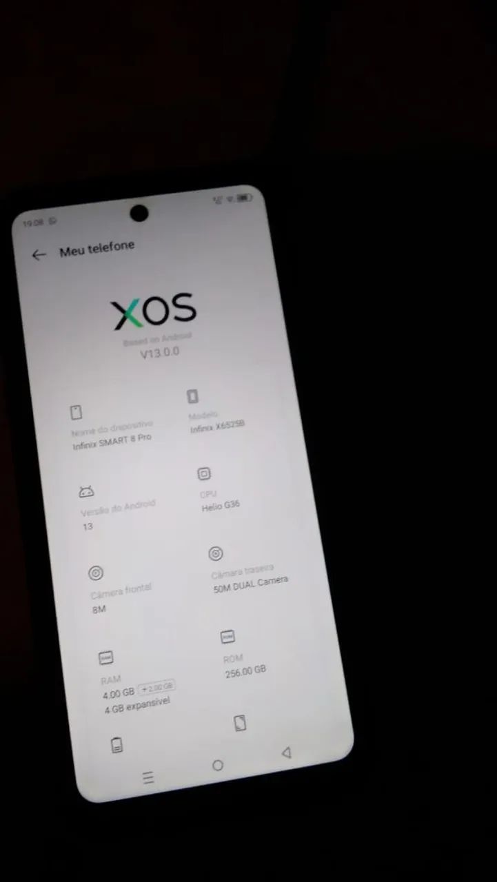 Smartphone infinix pró 8