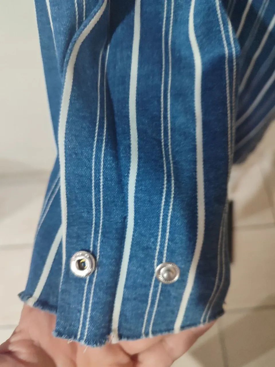 Vestido Jeans Listrado Zara P  - Foto 3