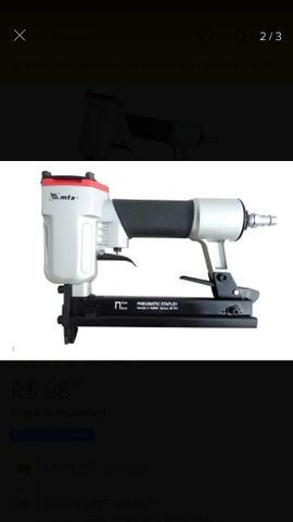 Grampeador Pneumático Profissional Grampos 10 À 22 Mm Mtx - Foto 2