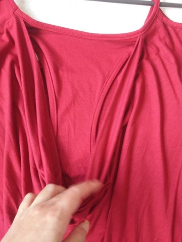 Blusa Vermelha com ombros vazado, detalhe aberto atrás, manga longa - Foto 4