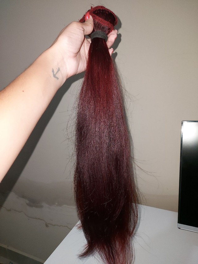 Cabelo humano vermelho  - Foto 4