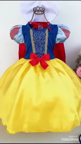 Vestido Aniversario 1 Ano Cinderela, Roupa Infantil para Bebê Usado  49137177