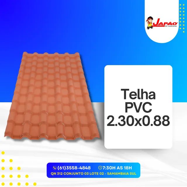 Telha PVC 2.30x0.88 em Promoção Faça Seu Orçamento Pelo Whatsapp