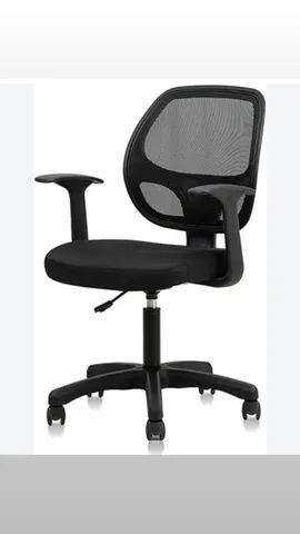 Cadeira de escritório giratoria preta 