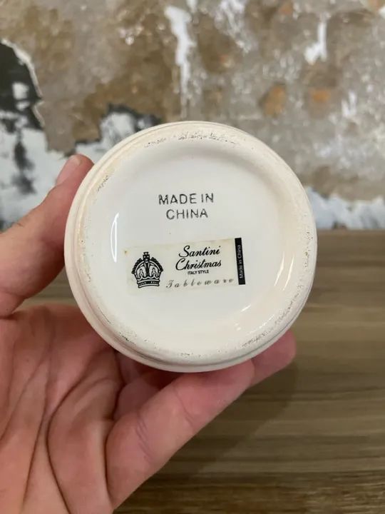 Porta Escova antigo Santini Christimans | Porcelana Chinesa | Antiguidades  - Foto 4