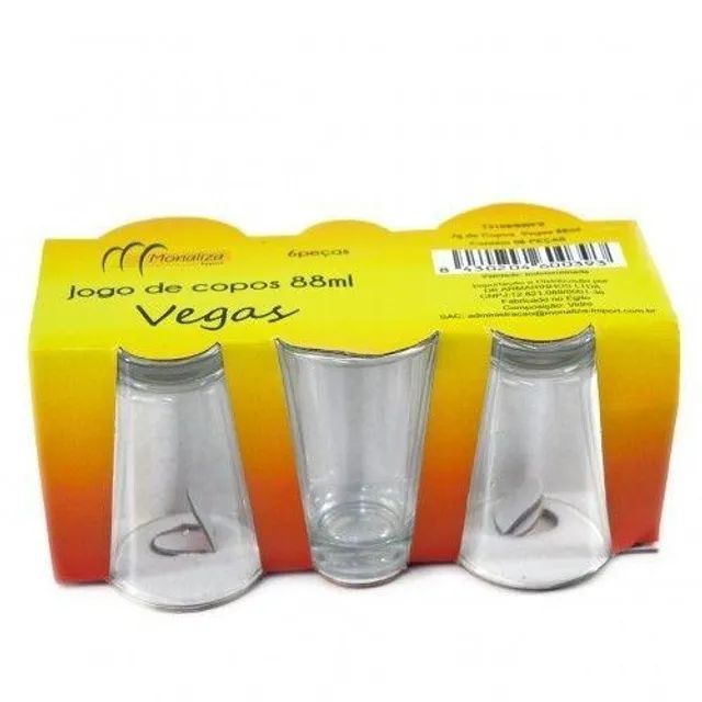 Copo De Vidro 1und Vegas Sem Pe 88ml T31096wfs