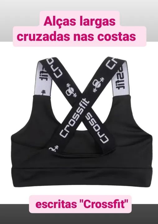 TOP Crossfit Preto Tamanho Único Academia Treino  Novo Musculação Funcional Corrida Pedal - Foto 2