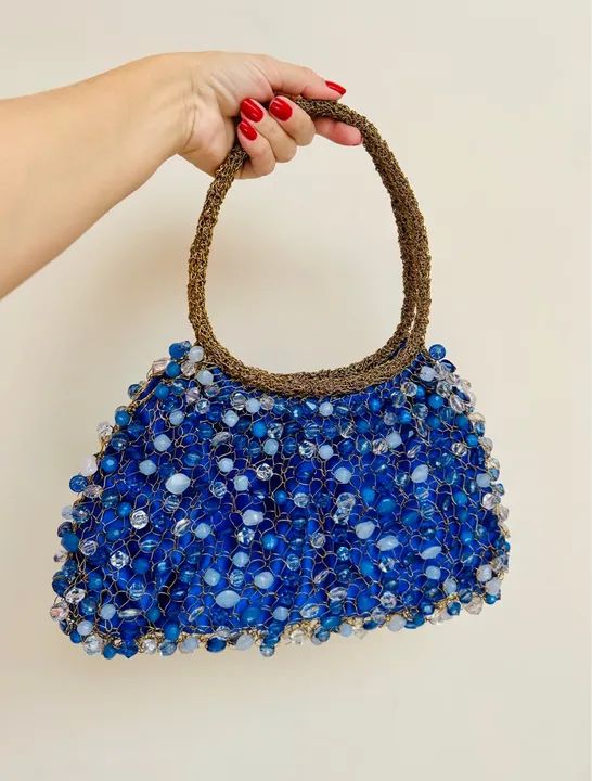 Bolsa de mão azul - Foto 2