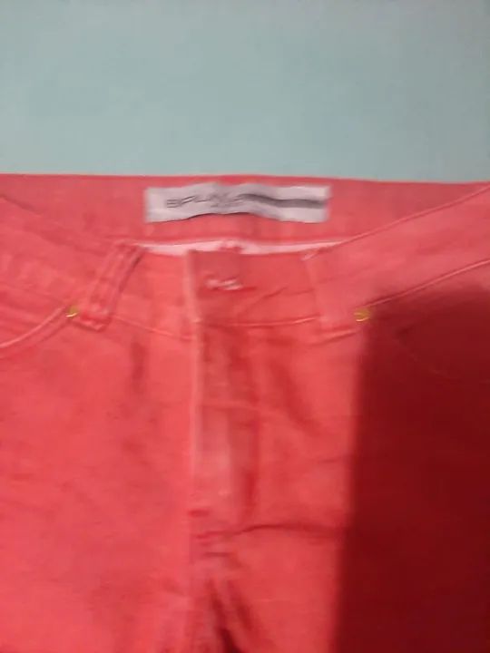 Calça Jeans Vermelha - Foto 4