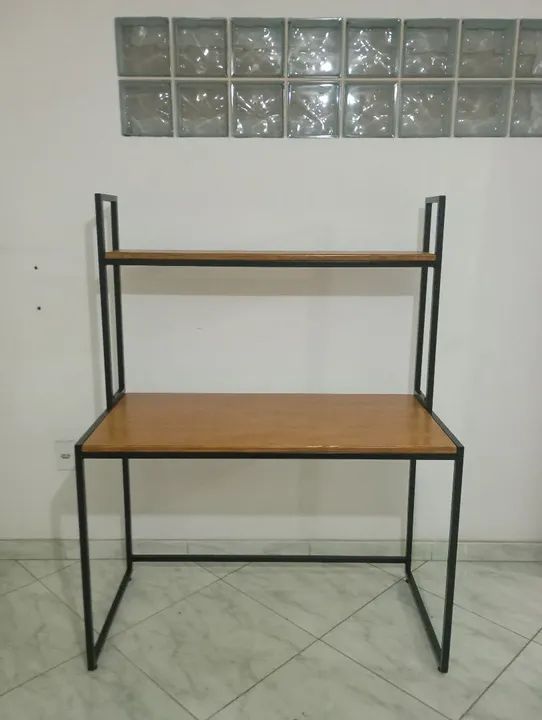 Mesa de Escritório Industrial com Prateleira - Foto 2