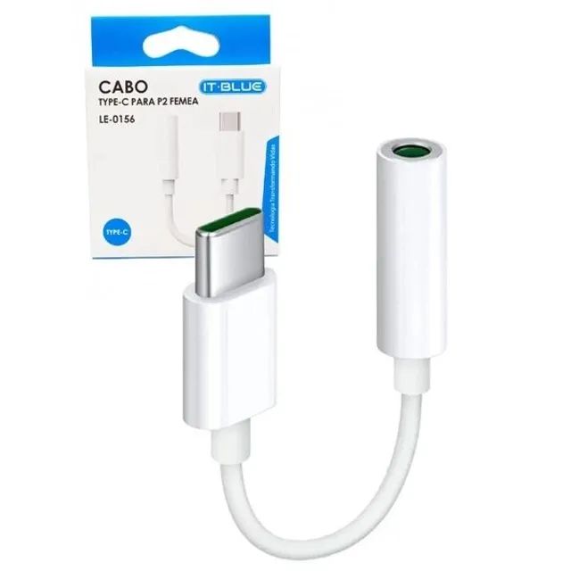 Cabo Adaptador Tipo C Para P2 fone de ouvido - Foto 3