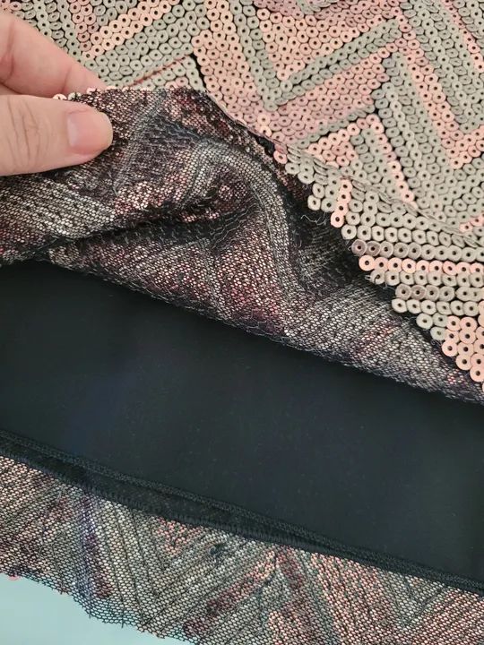 Saia Sequined rosa tam P - Foto 3