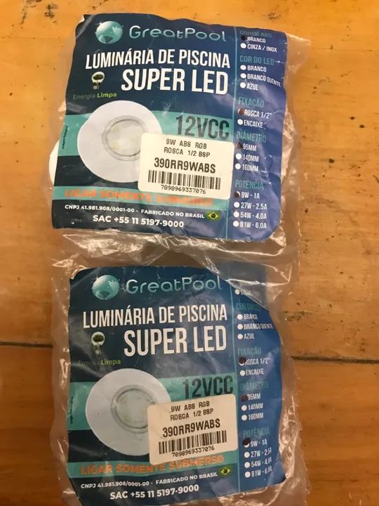 Iluminação para piscina 