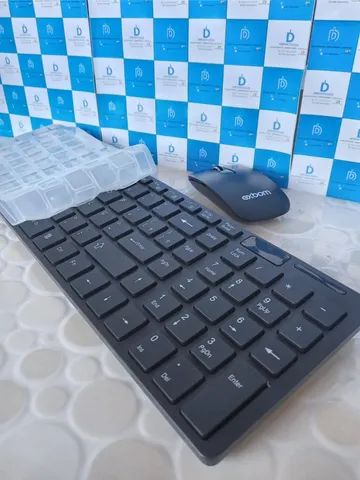 Kit Teclado E Mouse Sem Fio Slim Para Computador Notebook Pc - Foto 2