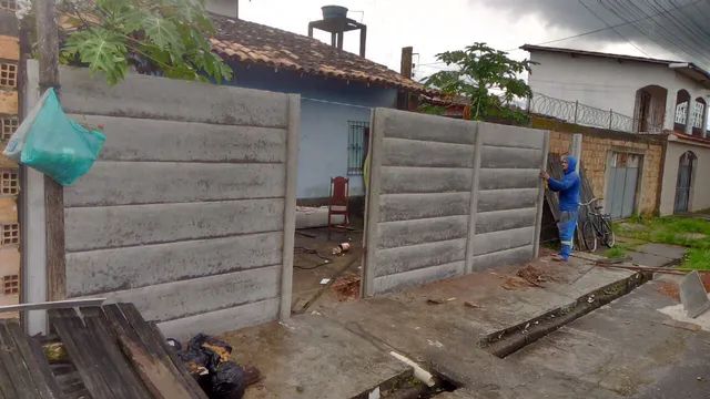 Muro pré-moldado, mourões ponta curva e reto, tubo de concreto, blocos, meio fio, bloquete - Foto 2