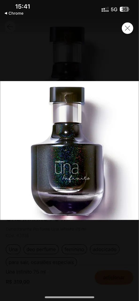 Perfume una infinito - Beleza e Cuidados Pessoais - Samambaia Sul