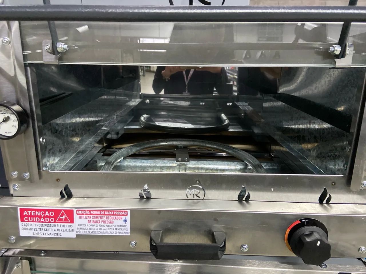 FORNO DE PIZZA 45x45 COM 1 INFRA VERMELHO COM CAVALETE - MR FOGÕES  - Foto 3