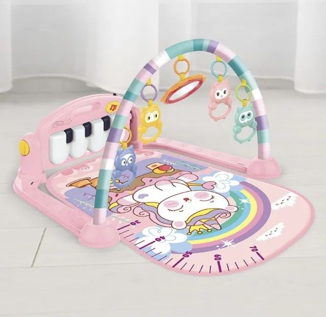 tapete interativo Infantil Ginásio Musical Unicornio Rosa - Foto 4