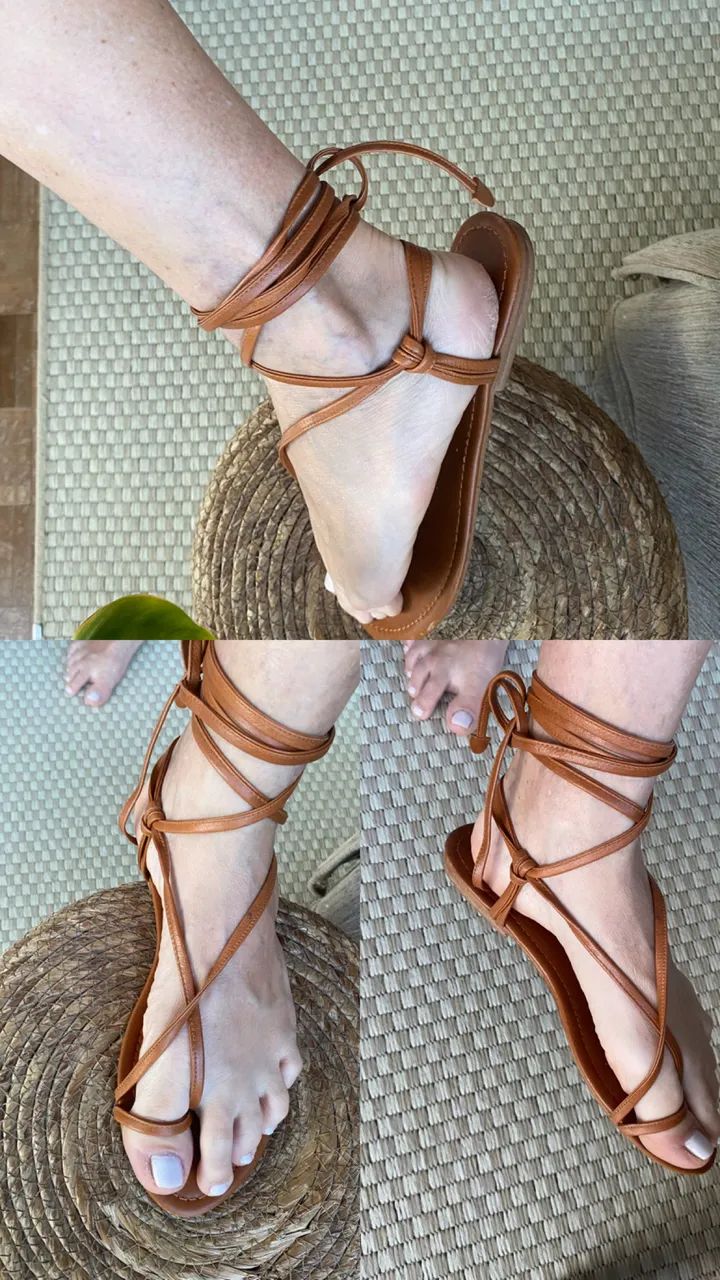 Sandália rasteira Couro ATEEN  - Foto 3