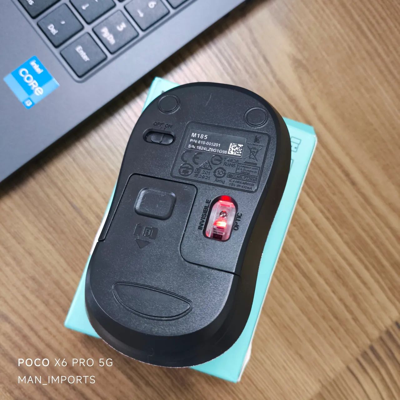 Mouse Logitech M185 - 1000DPI 3 Botões - Novo - Foto 5