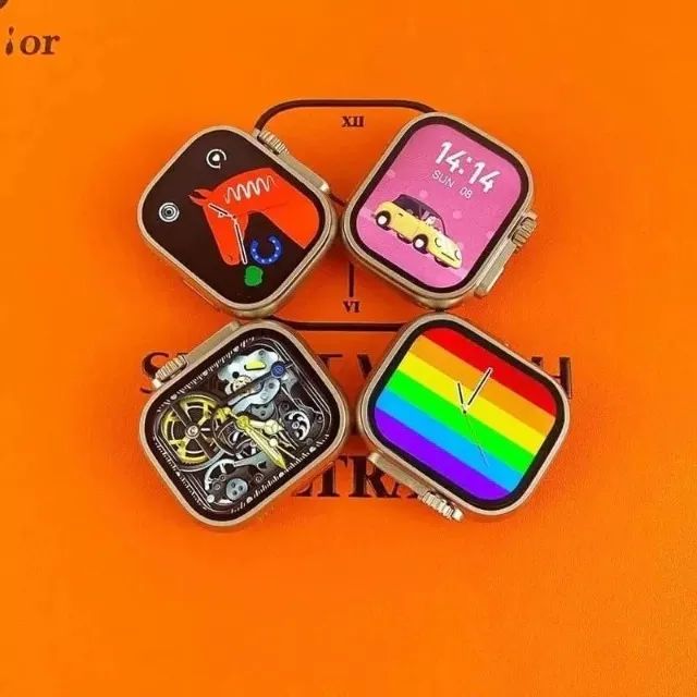 Relógio Smartwatch S100 Ultra com estojo protetor 7 pulseiras tela circular promoção últim - Foto 5