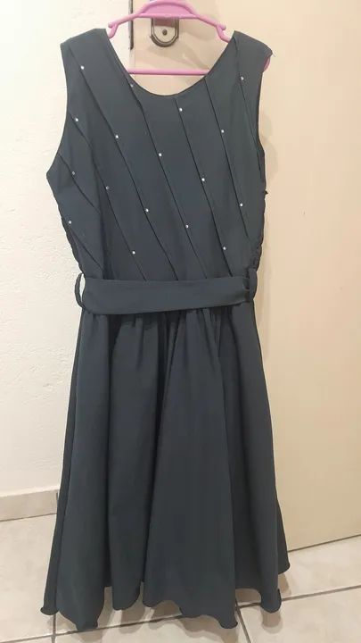 Vestido Infantil Azul Escuro
