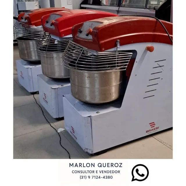 Amassadeira Espiral 25KG Braesi 380V Trifásica 