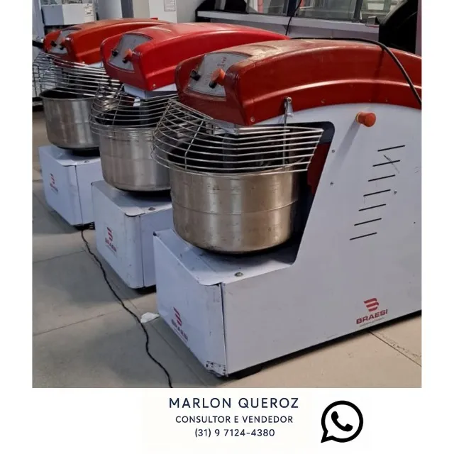 Amassadeira Espiral 25KG Braesi 380V Trifásica 