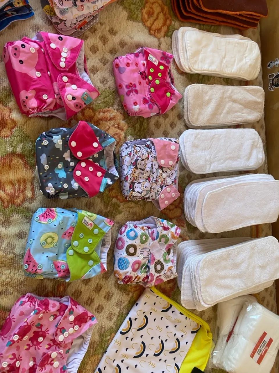 Fraldas de pano ecológicas e absorventes
