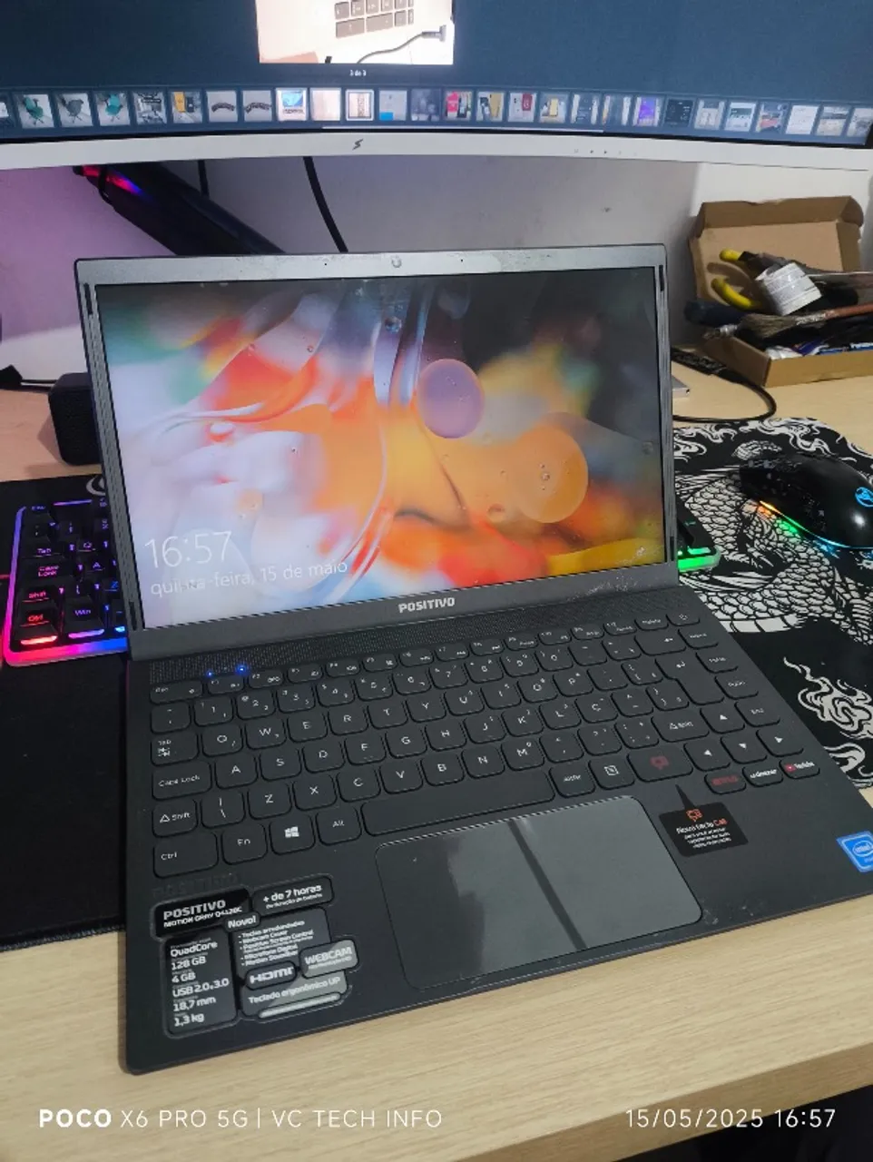 Notebook Positivo Motion Gray Q4128C
