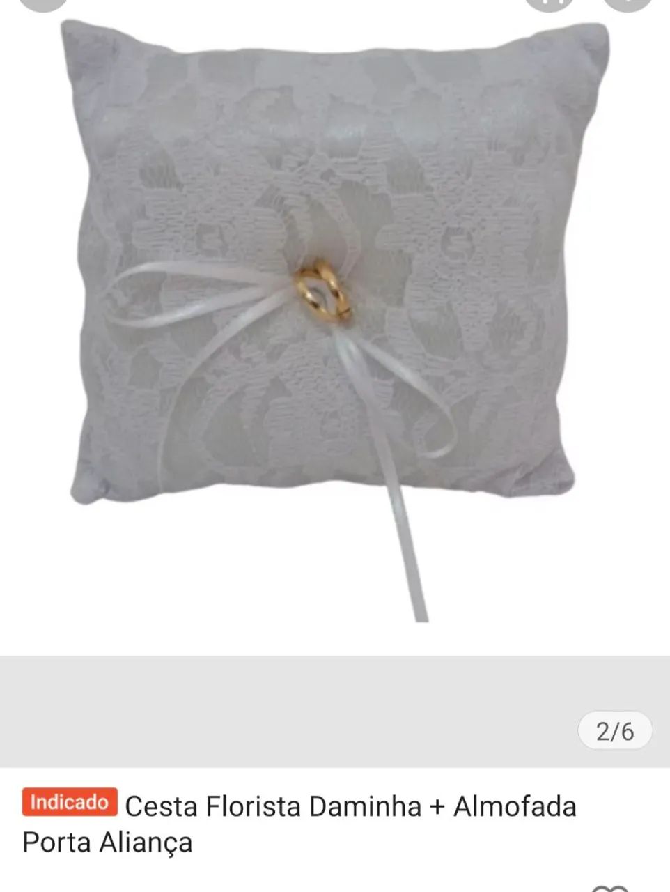 Cesta para Alianças - Casamento - Foto 4