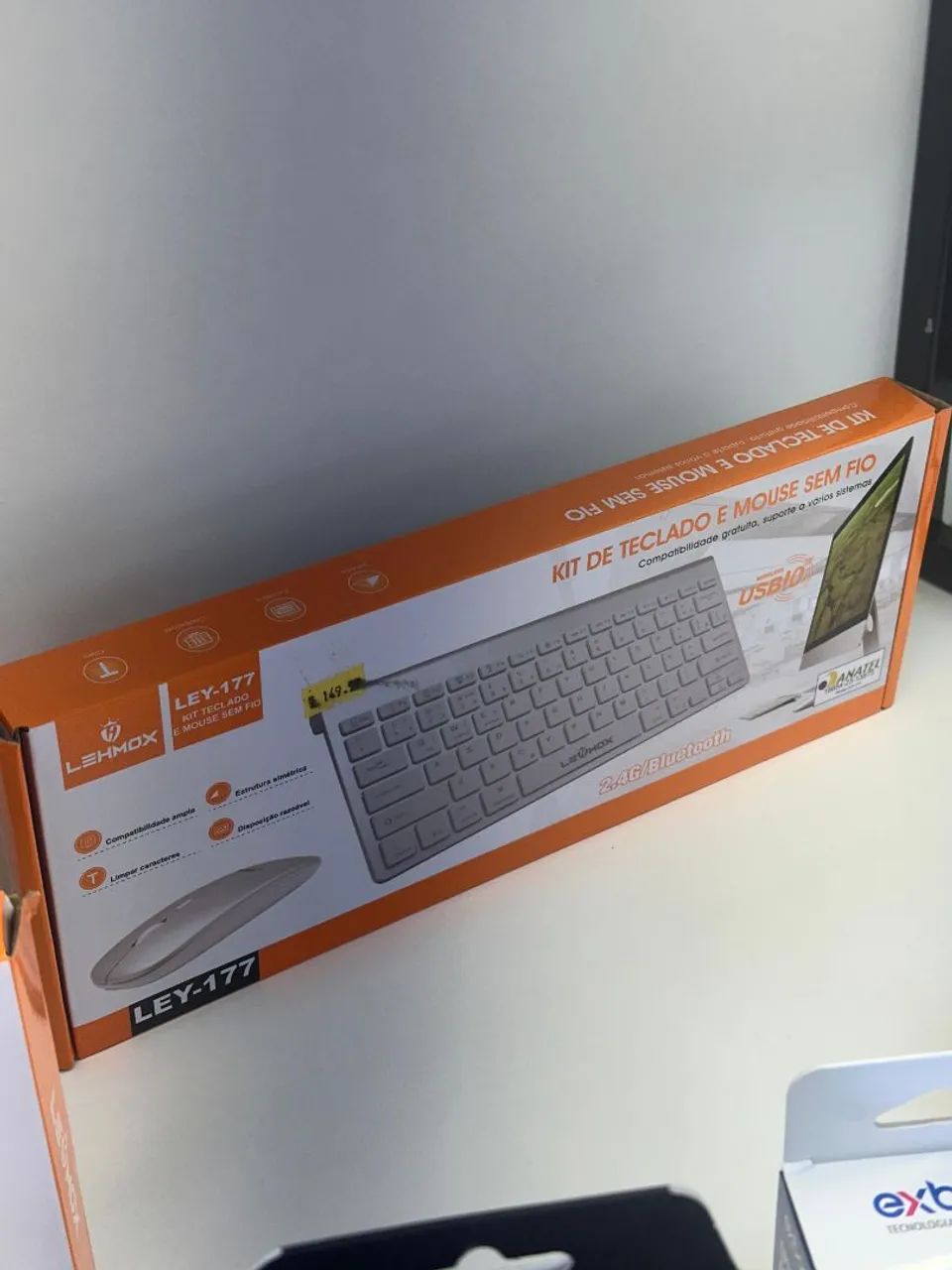 KIT TECLADO E MOUSE SEM FIO BLUETOOTH 2.4G LEHMOX