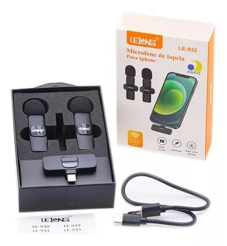 Microfone de Lapela S Fio Duplo Iphone Lelong Le-932 (Entrega Grátis)