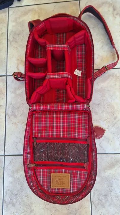 Mochila em couro para câmera e outros equipamentos para fotografia - Foto 2